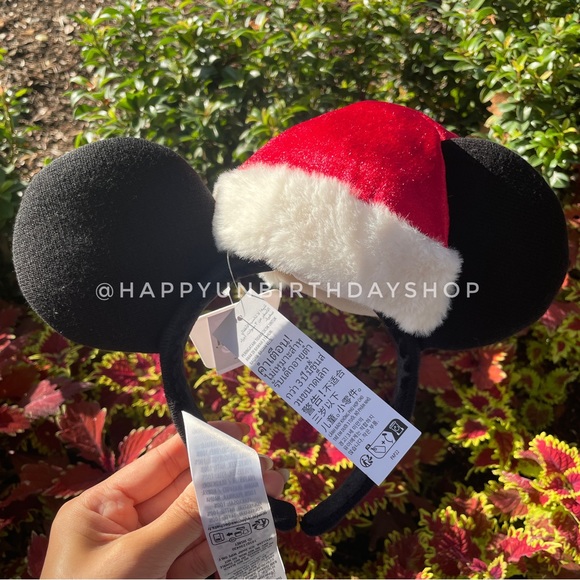 Disney Parks Christmas 2022 Holiday Mickey Santa Ear Headband - Picture 2 of 2